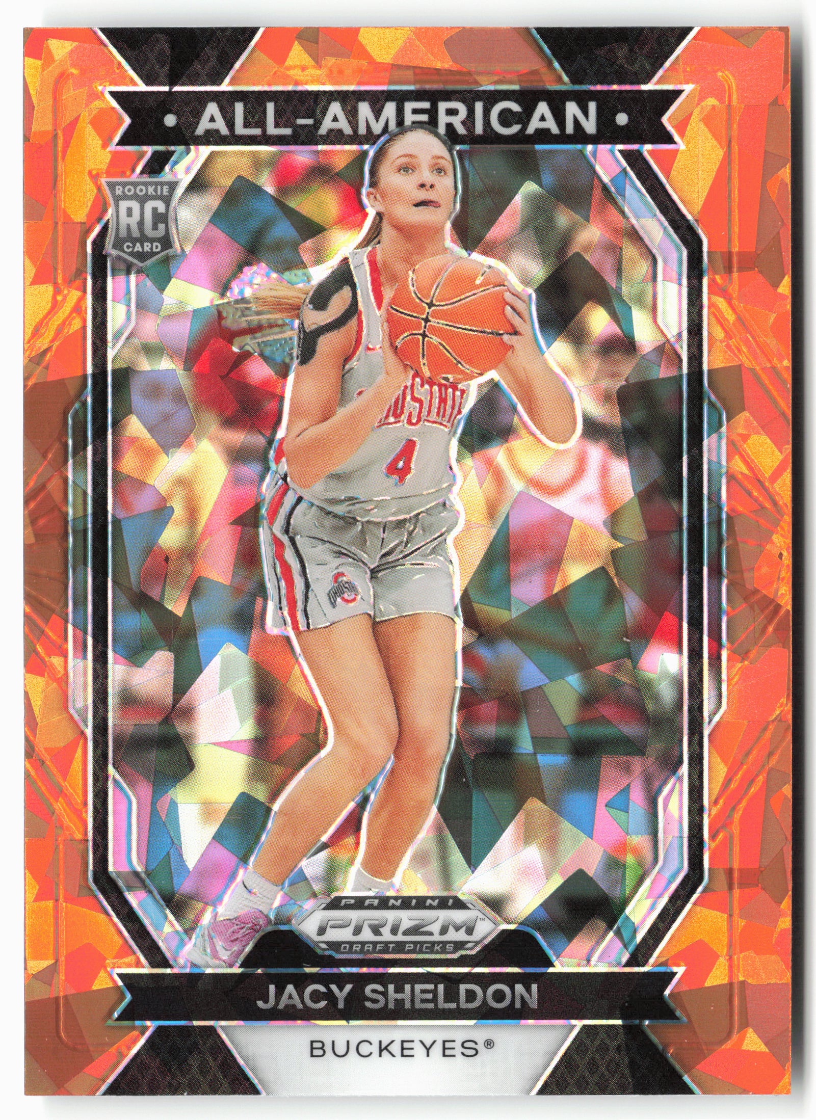 2024 Panini Prizm Draft Picks #16 Jacy Sheldon All-American Prizms Orange Ice