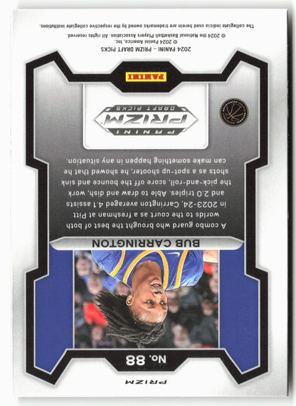 2024 Panini Prizm Draft Picks #88 Bub Carrington Prizms Orange Ice