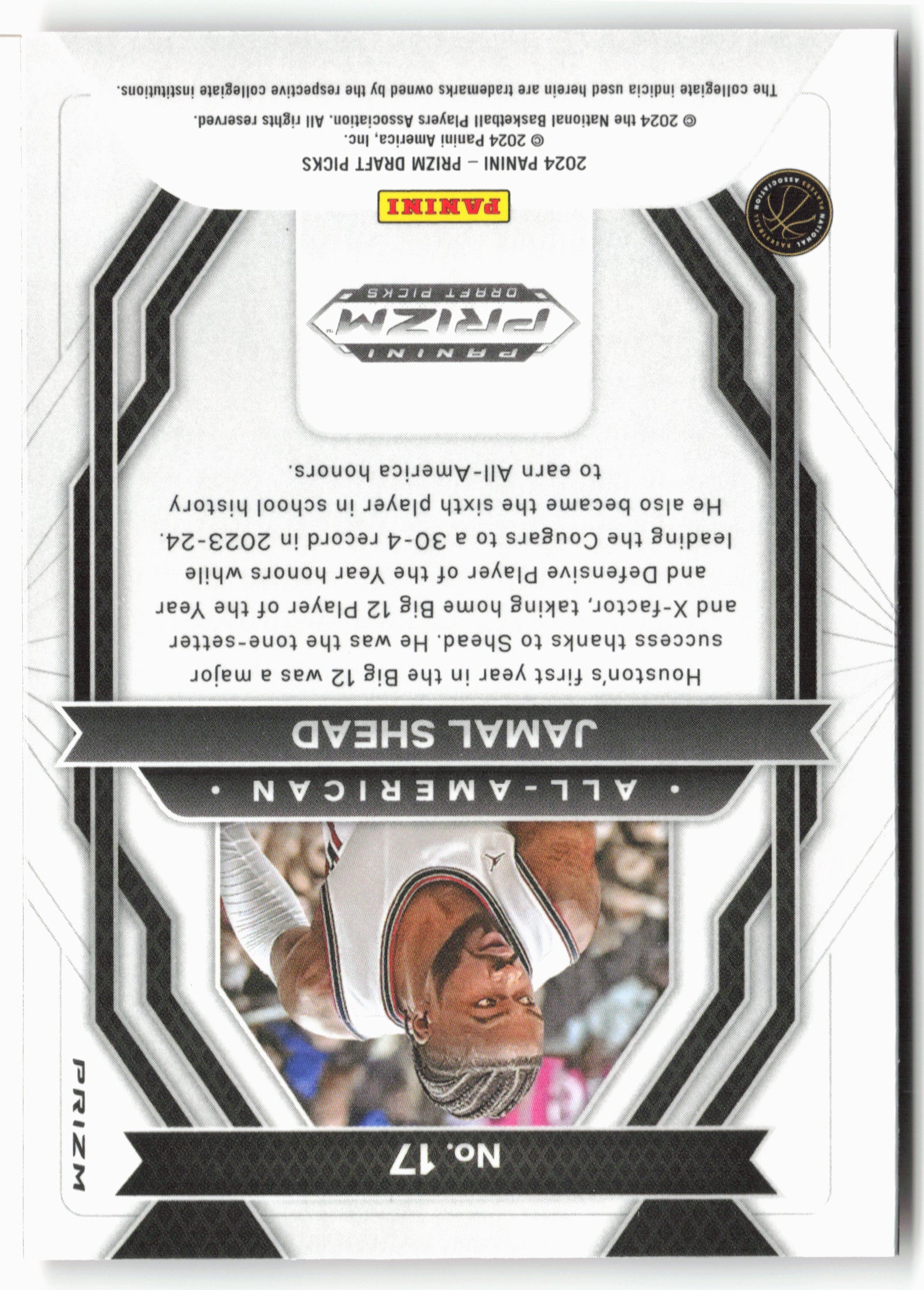 2024 Panini Prizm Draft Picks #17 Jamal Shead All-American Prizms Orange Ice