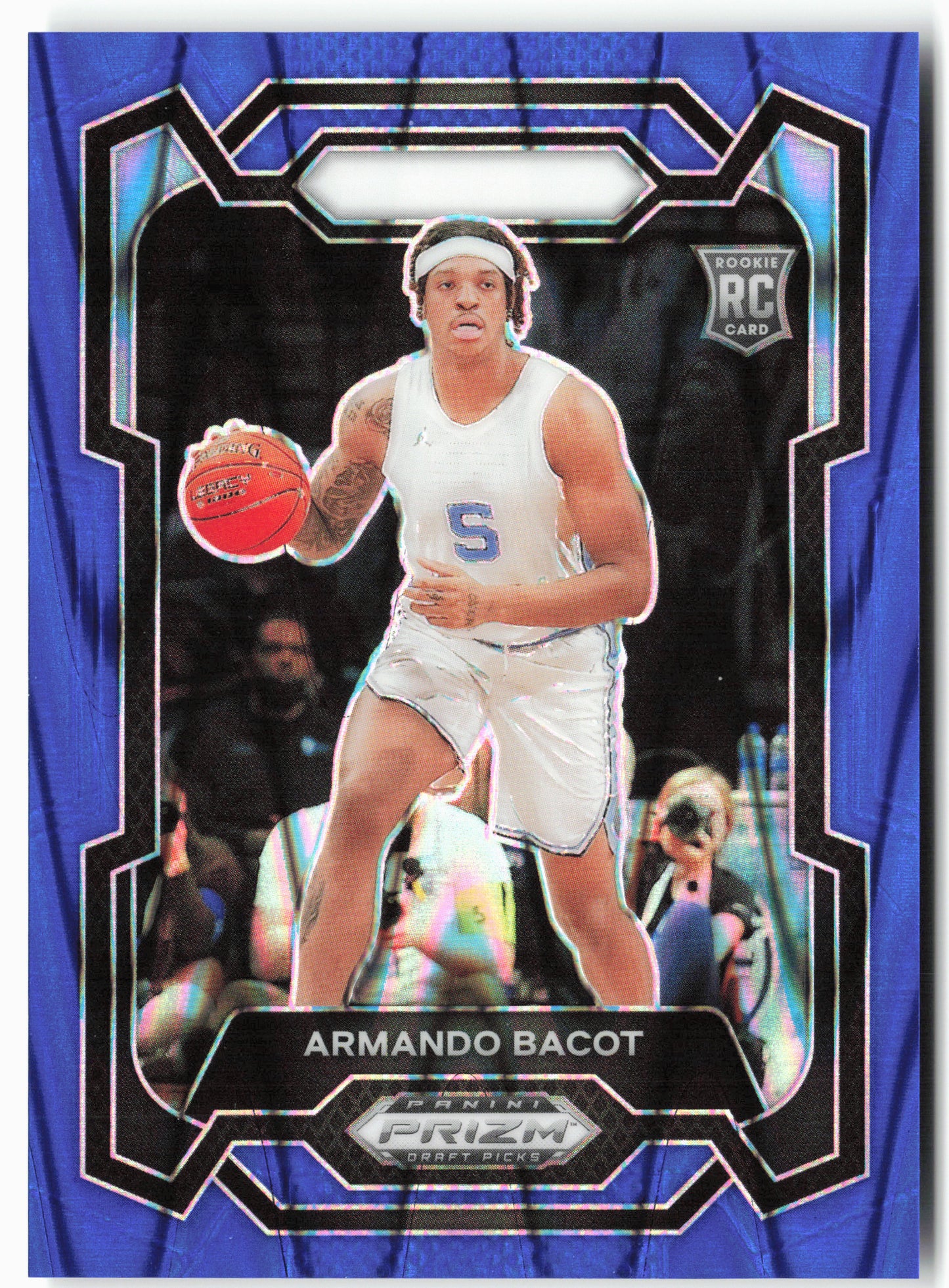 2024 Panini Prizm Draft Picks #79 Armando Bacot Prizms Blue Seismic #/149