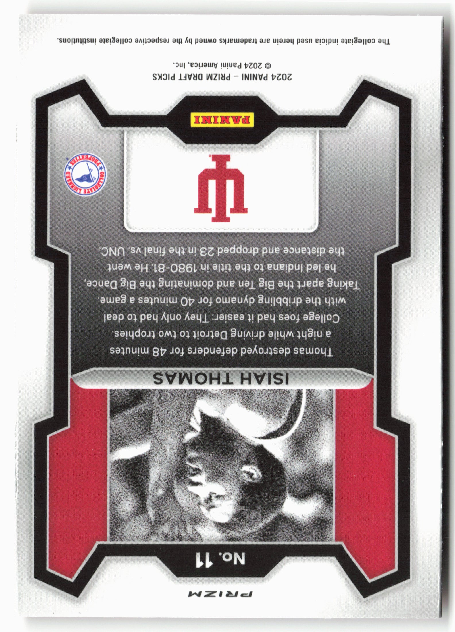 2024 Panini Prizm Draft Picks #11 Isiah Thomas Prizms Orange Ice