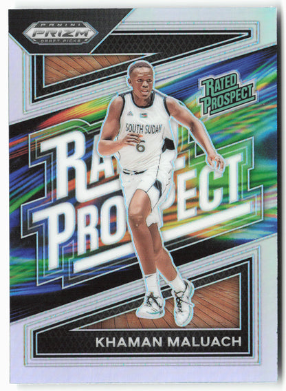 2024 Panini Prizm Draft Picks #16 Khaman Maluach Rated Prospect Prizms Silver