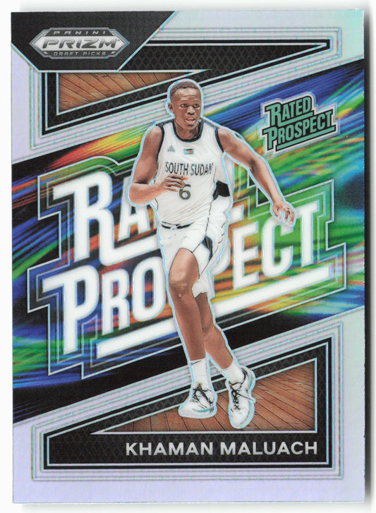 2024 Panini Prizm Draft Picks #16 Khaman Maluach Rated Prospect Prizms Silver