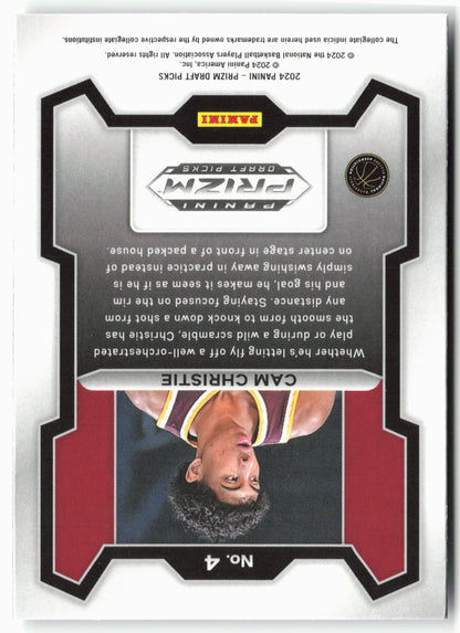 2024 Panini Prizm Draft Picks #4 Cam Christie