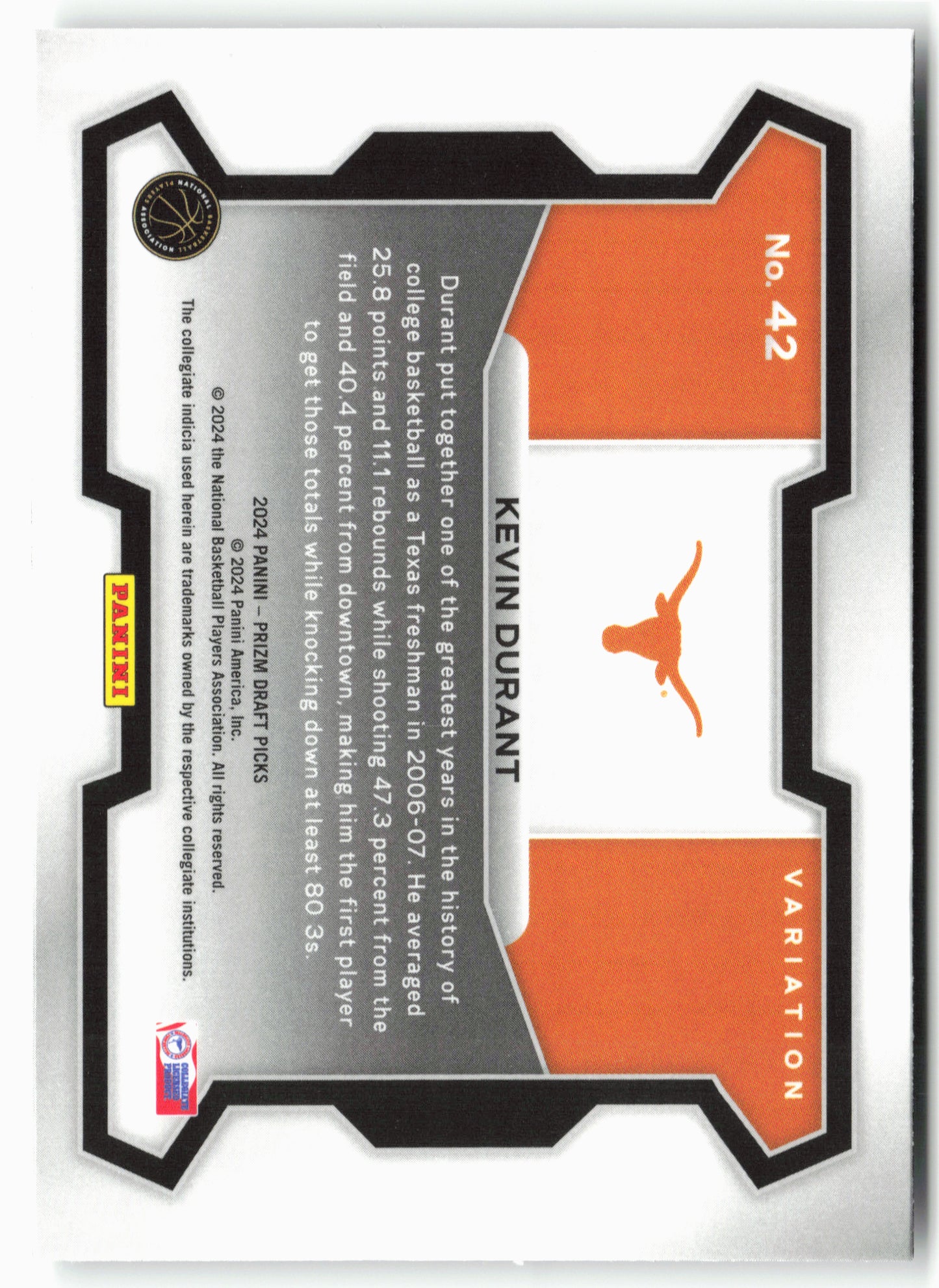 2024 Panini Prizm Draft Picks #42b Kevin Durant