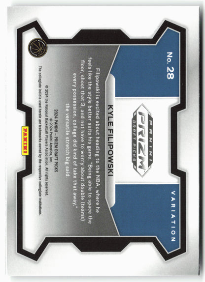 2024 Panini Prizm Draft Picks #28b Kyle Filipowski