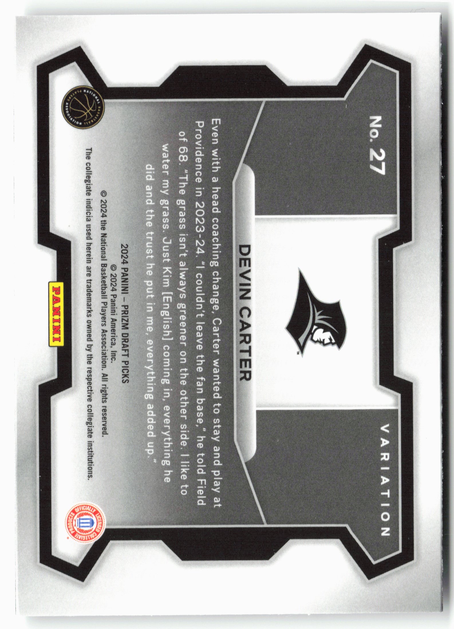 2024 Panini Prizm Draft Picks #27b Devin Carter