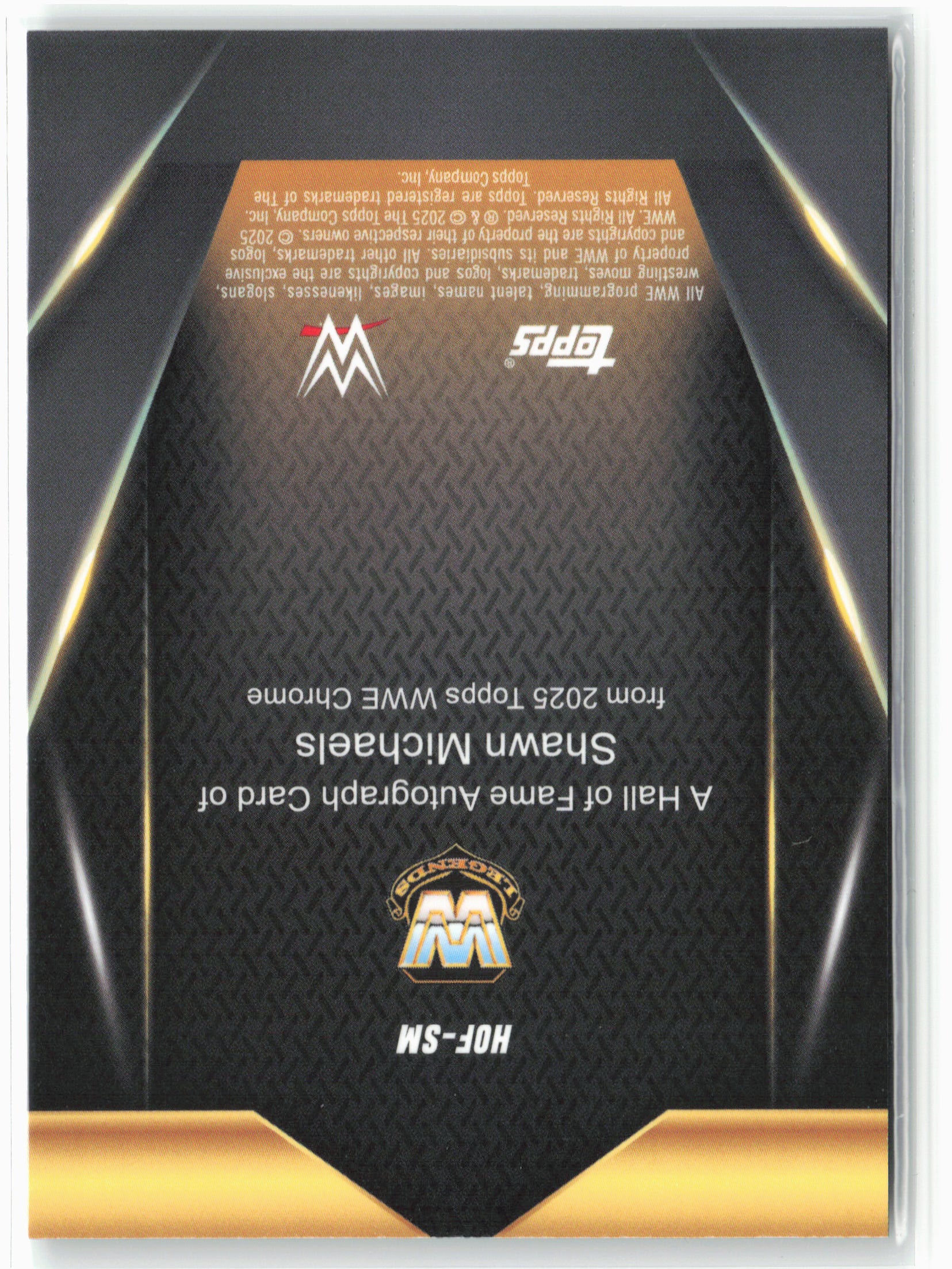2025 Topps Chrome WWE #HOF-SM Shawn Michaels HOF Autographs Blue Refractor #/150