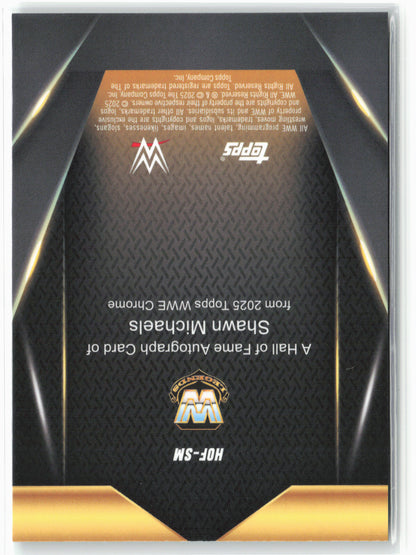 2025 Topps Chrome WWE #HOF-SM Shawn Michaels HOF Autographs Blue Refractor #/150
