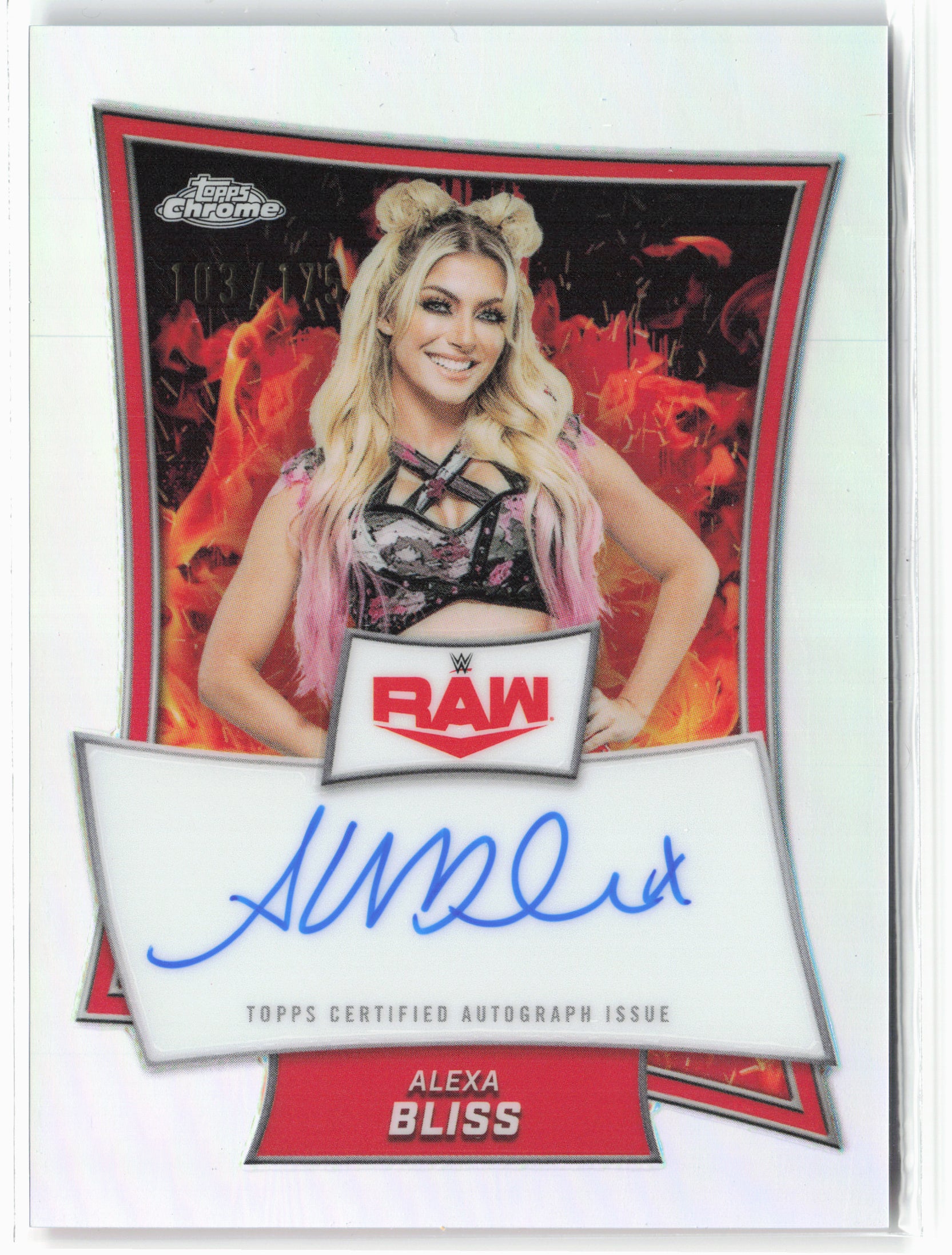 2025 Topps Chrome WWE #RBA-ALE Alexa Bliss Red Brand Autographs Refractor