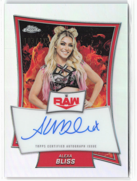 2025 Topps Chrome WWE #RBA-ALE Alexa Bliss Red Brand Autographs Refractor