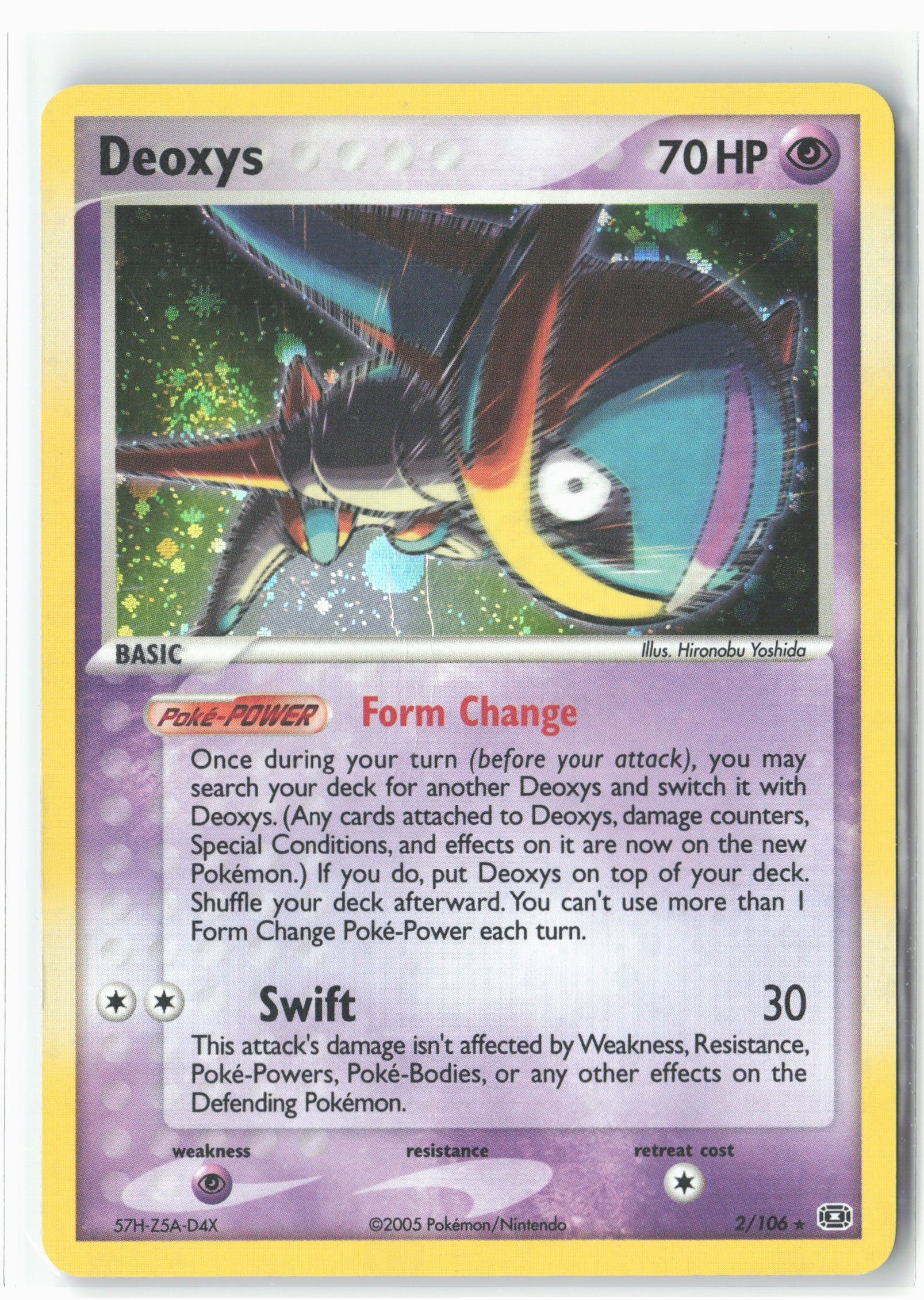 Emerald #2/106 Deoxys (Speed Forme) Holo - Swirl