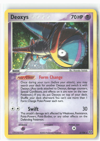 Emerald #2/106 Deoxys (Speed Forme) Holo - Swirl