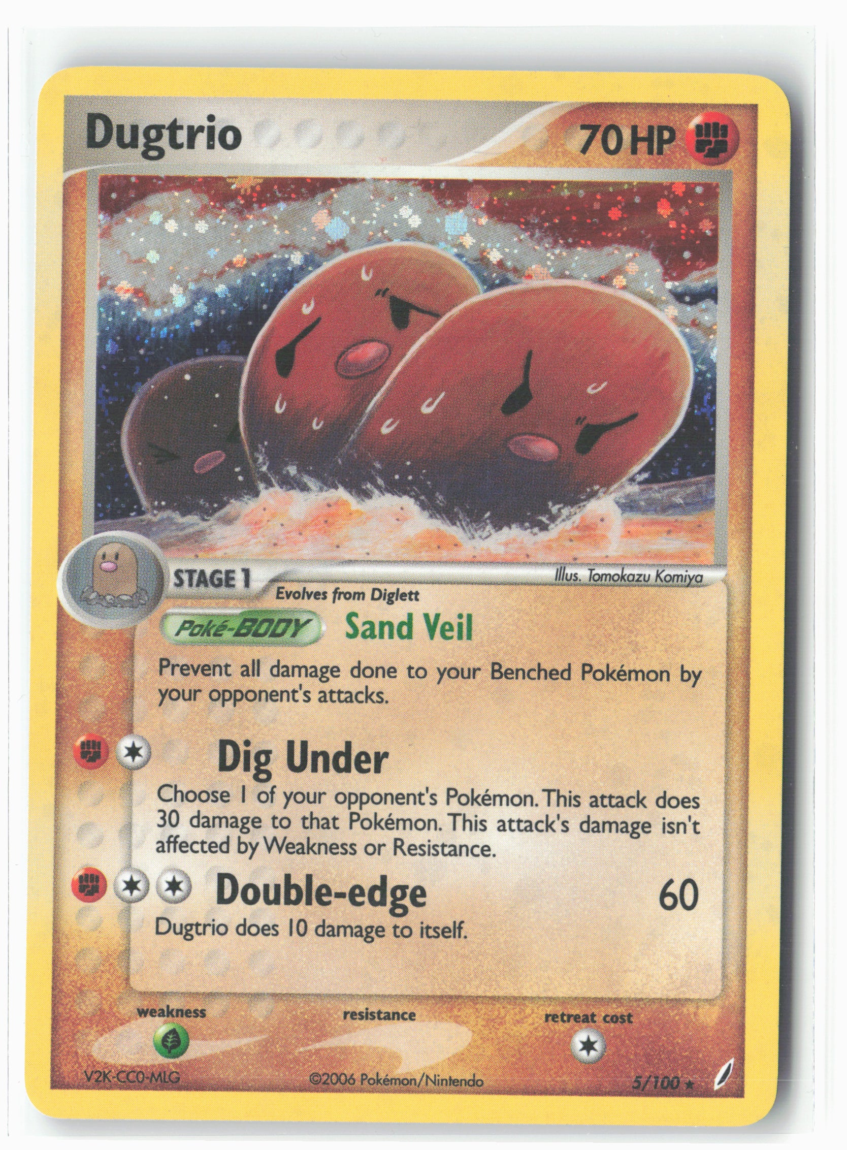 Crystal Guardians #5/100 Dugtrio Holo