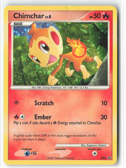 Diamond and Pearl Promos #DP02 Chimchar Holo - Swirl