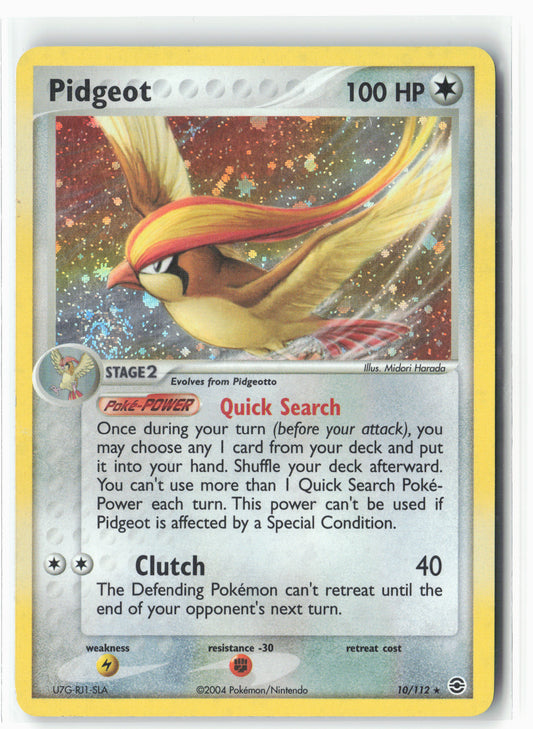 FireRed & LeafGreen #10/112 Pidgeot Holo Swirl