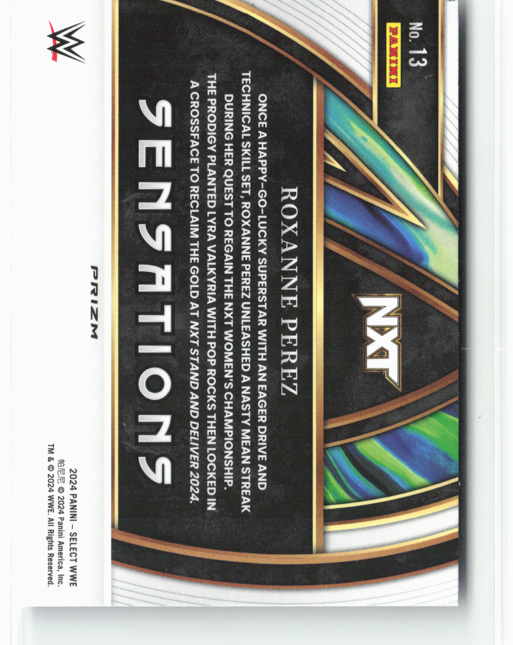 2024 Panini Select WWE #13 Roxanne Perez Sensations