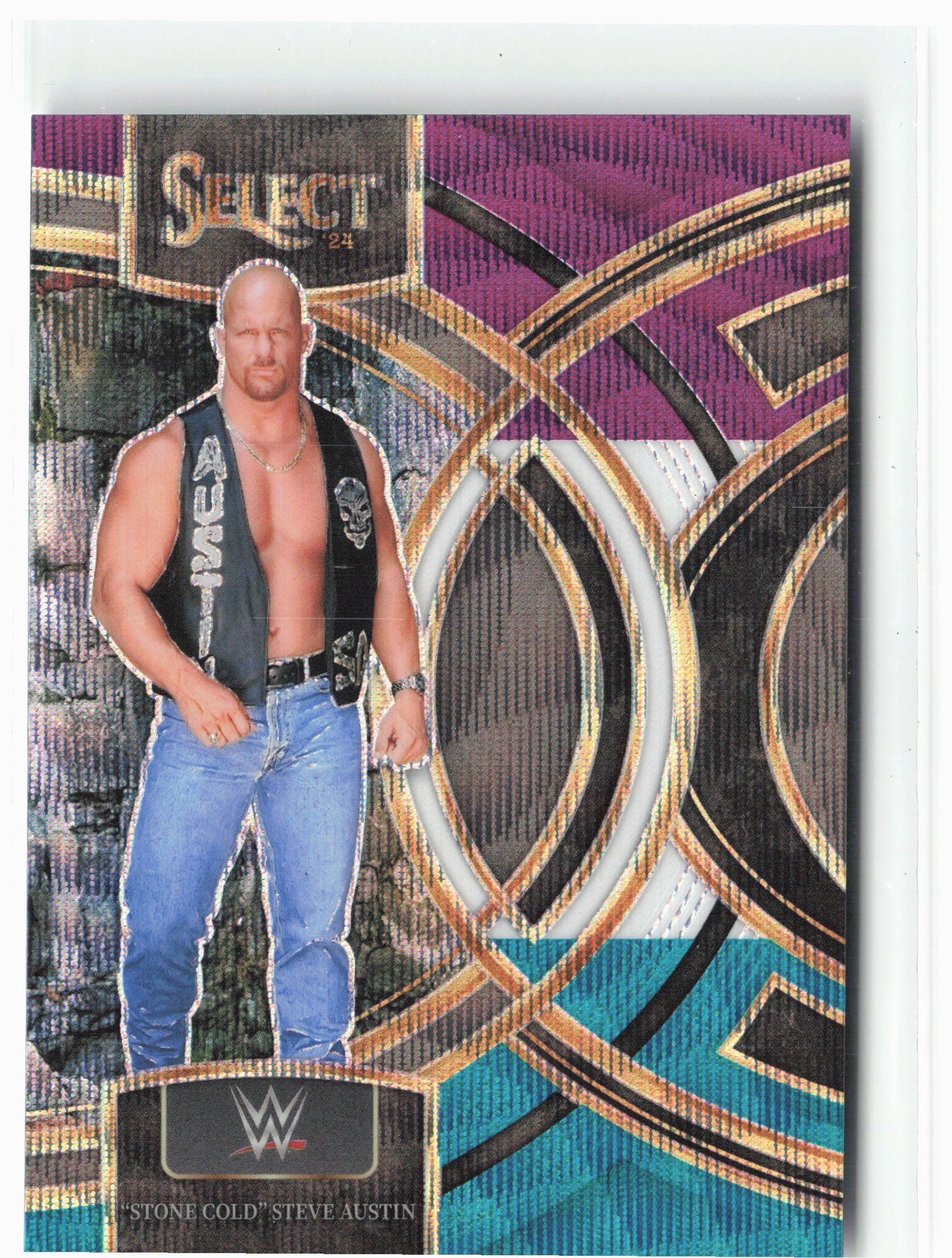 2024 Panini Select WWE #126 "Stone Cold" Steve Austin Tri-Color Prizms