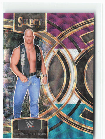 2024 Panini Select WWE #126 "Stone Cold" Steve Austin Tri-Color Prizms