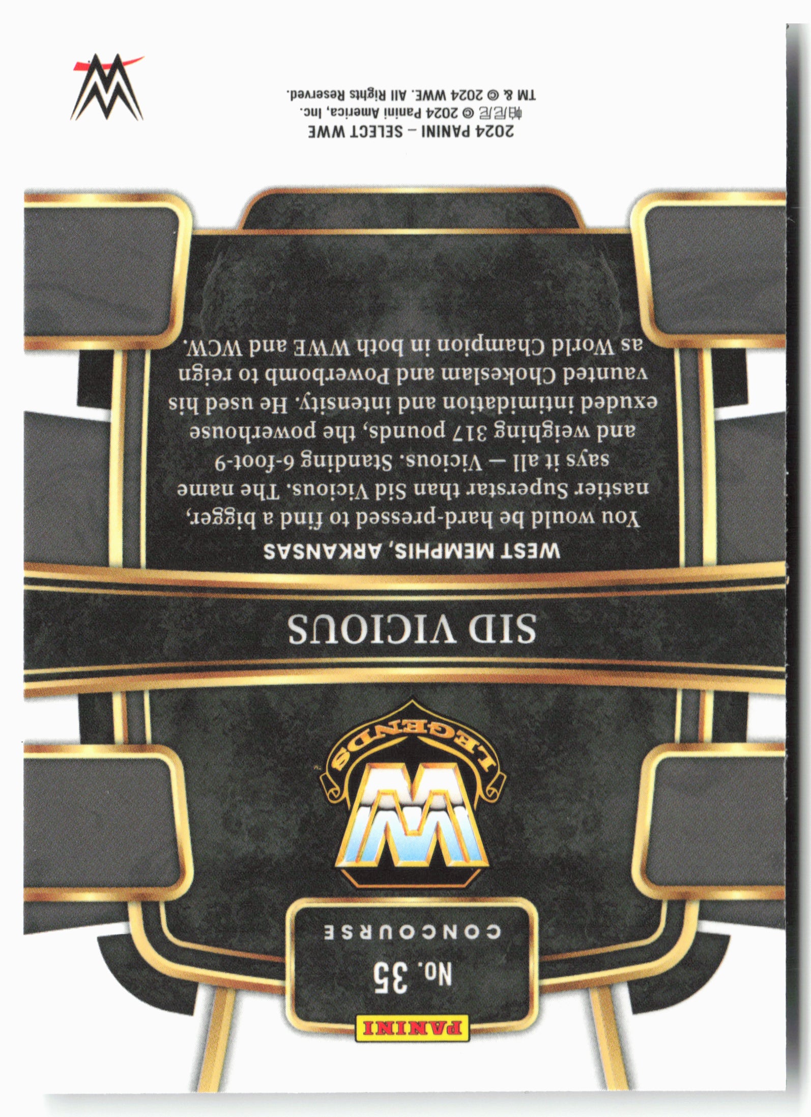 2024 Panini Select WWE #35 Sid Vicious