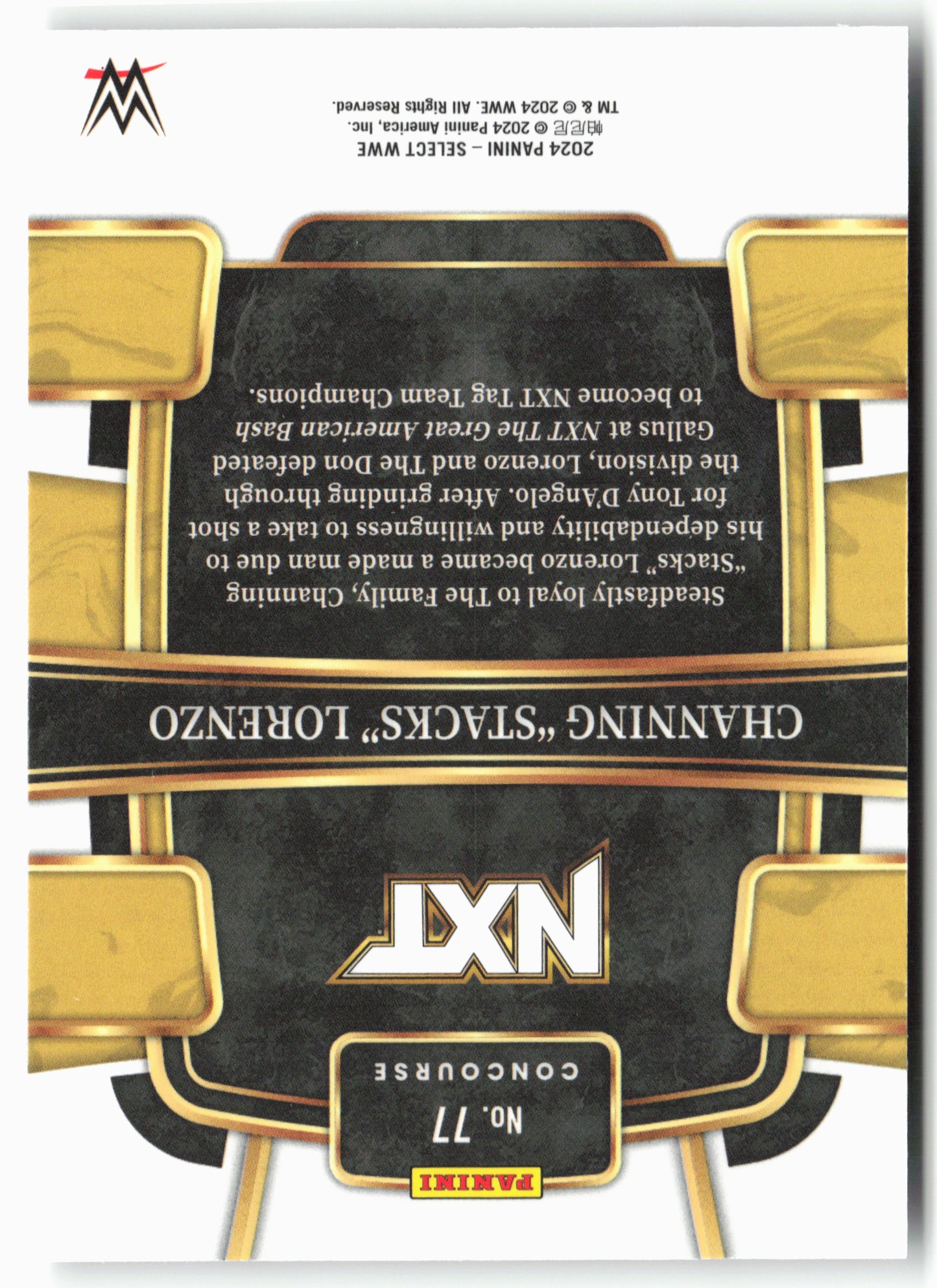 2024 Panini Select WWE #77 Channing "Stacks" Lorenzo