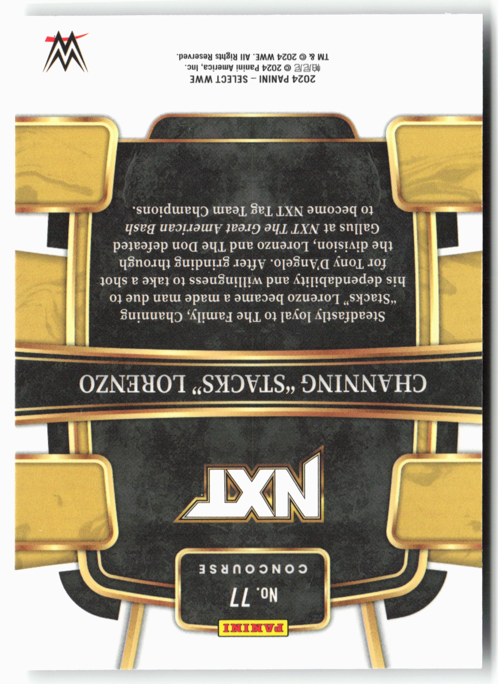 2024 Panini Select WWE #77 Channing "Stacks" Lorenzo