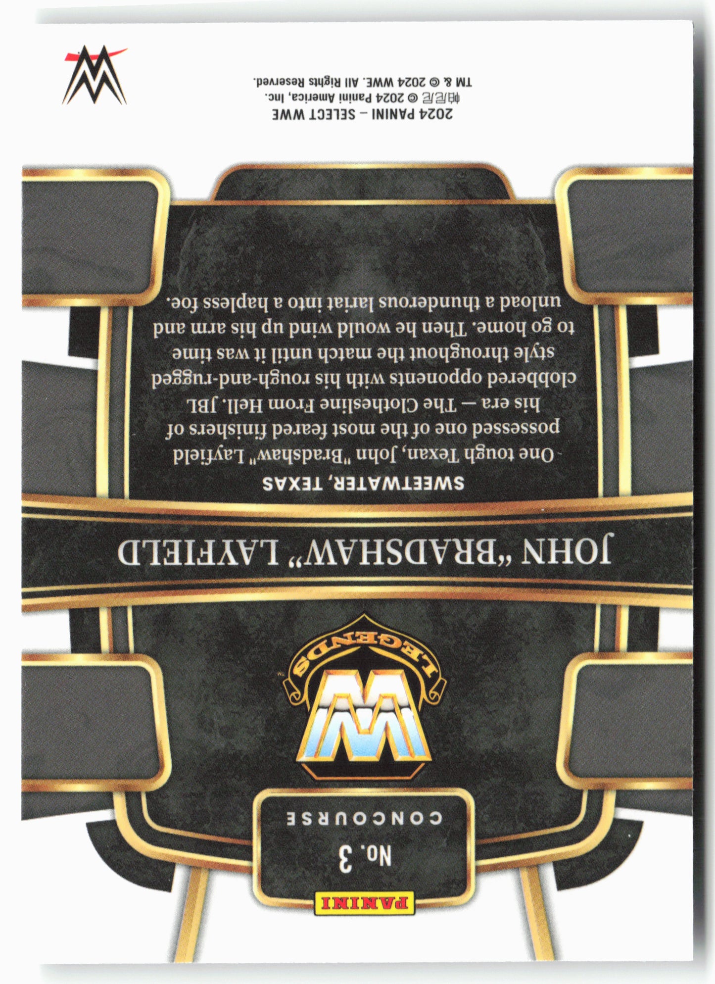2024 Panini Select WWE #3 John "Bradshaw" Layfield