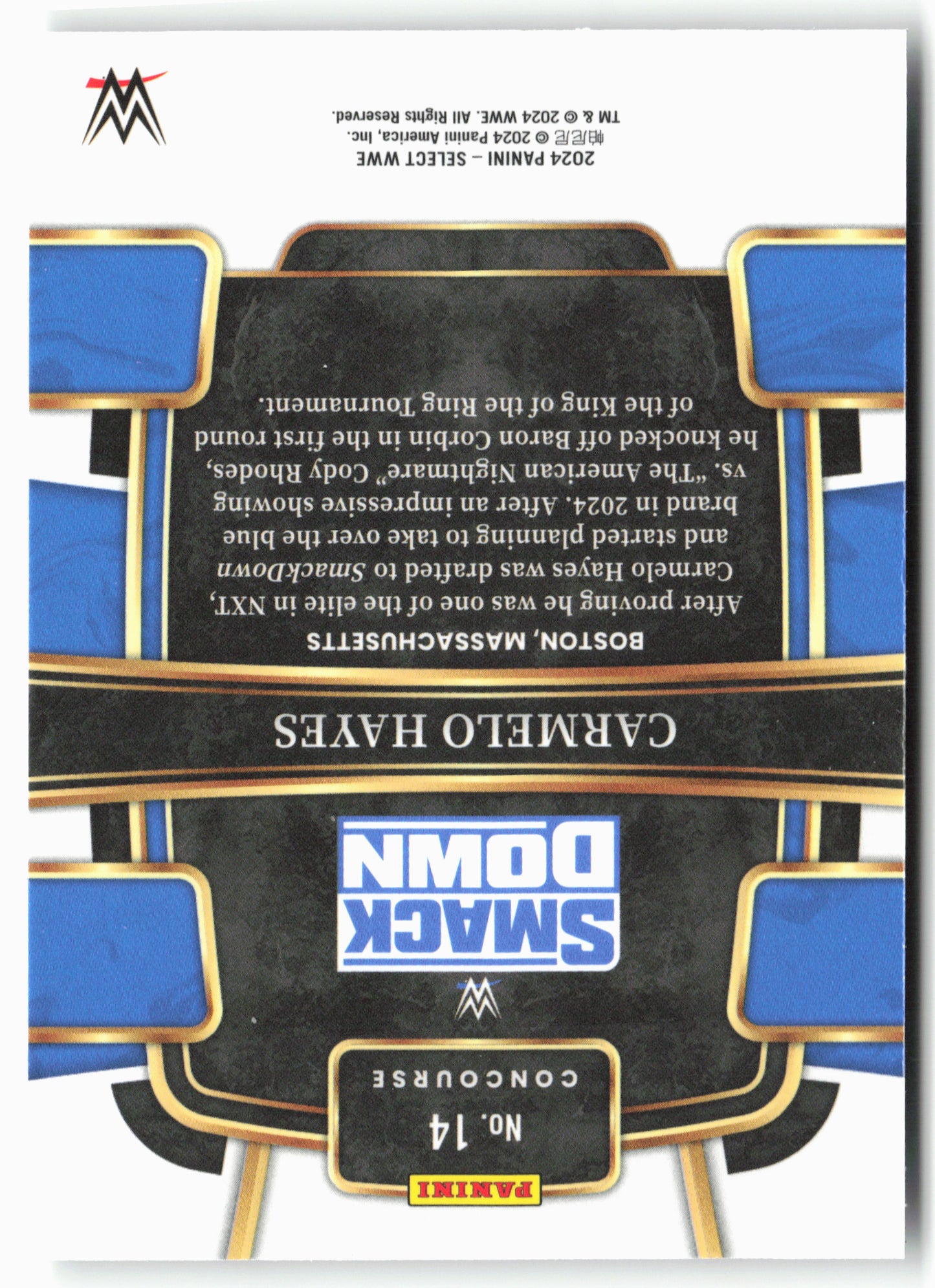 2024 Panini Select WWE #14 Carmelo Hayes