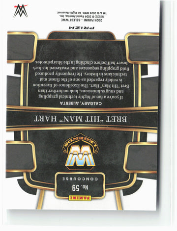 
2024 Panini Select WWE #59 Bret "Hit Man" Hart Silver Prizms
