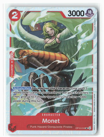 
Monet SR OP10-016 One Piece Royal Blood - English Edition Super Rare