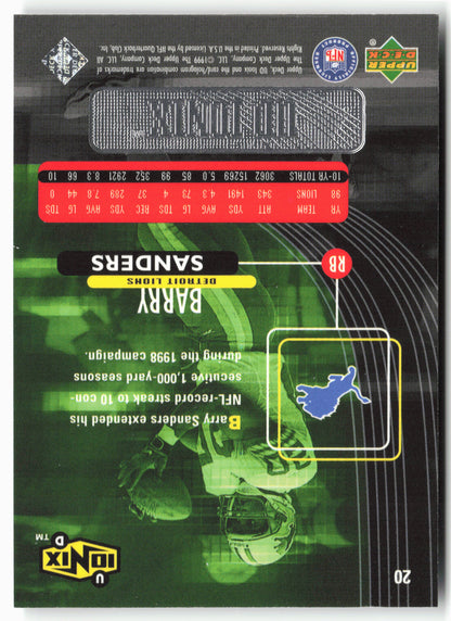 1999 UD Ionix #20 Barry Sanders