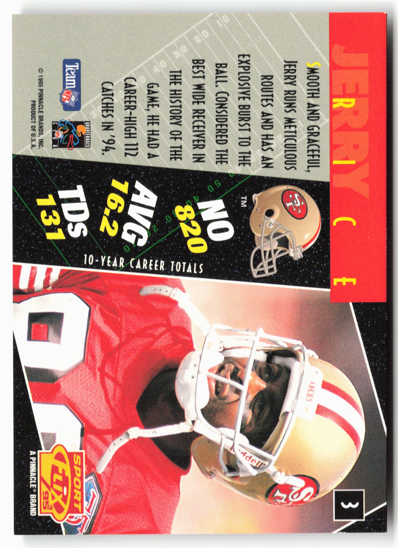 1995 Sportflix #3 Jerry Rice