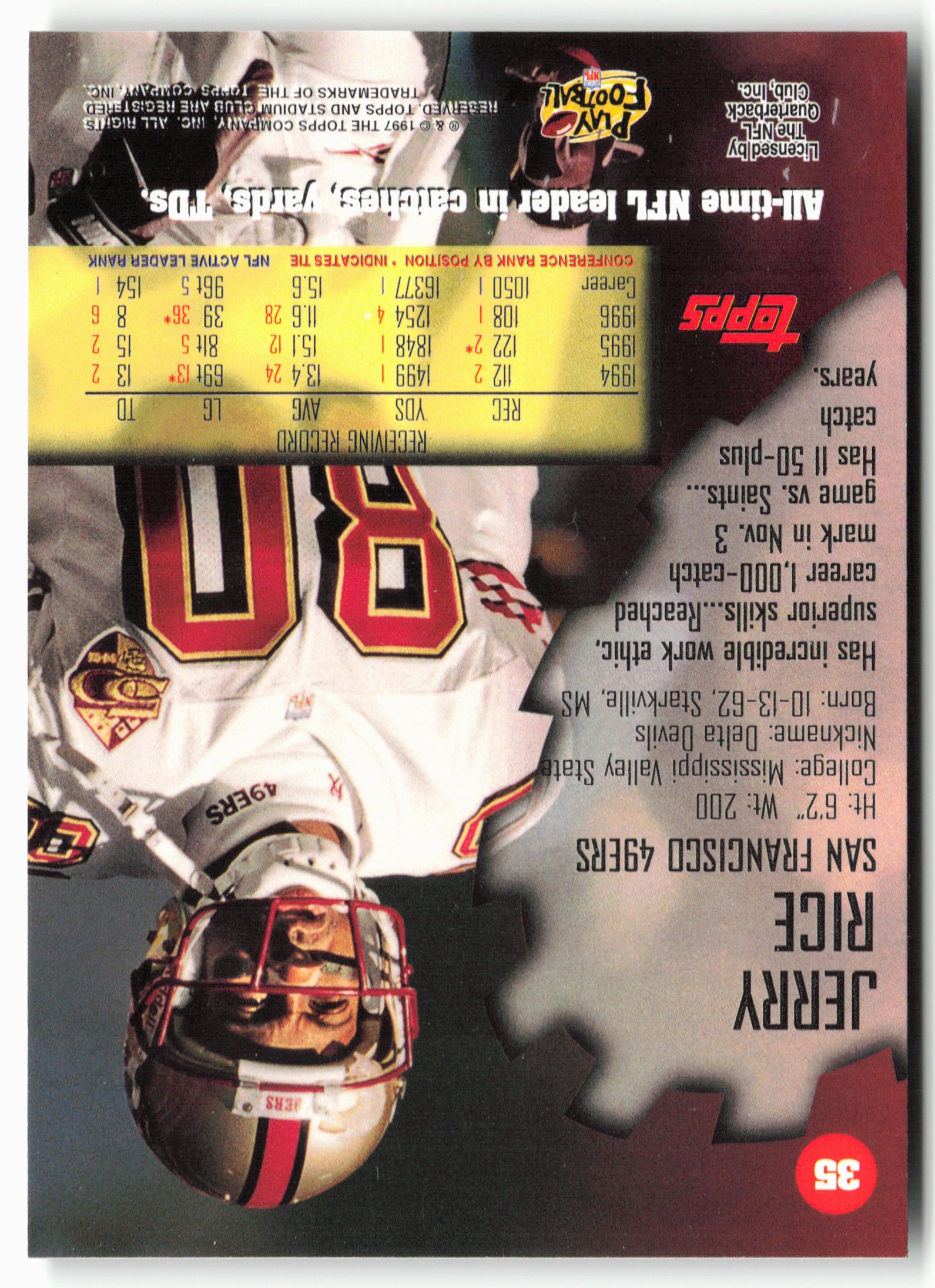 1997 Stadium Club #35 Jerry Rice