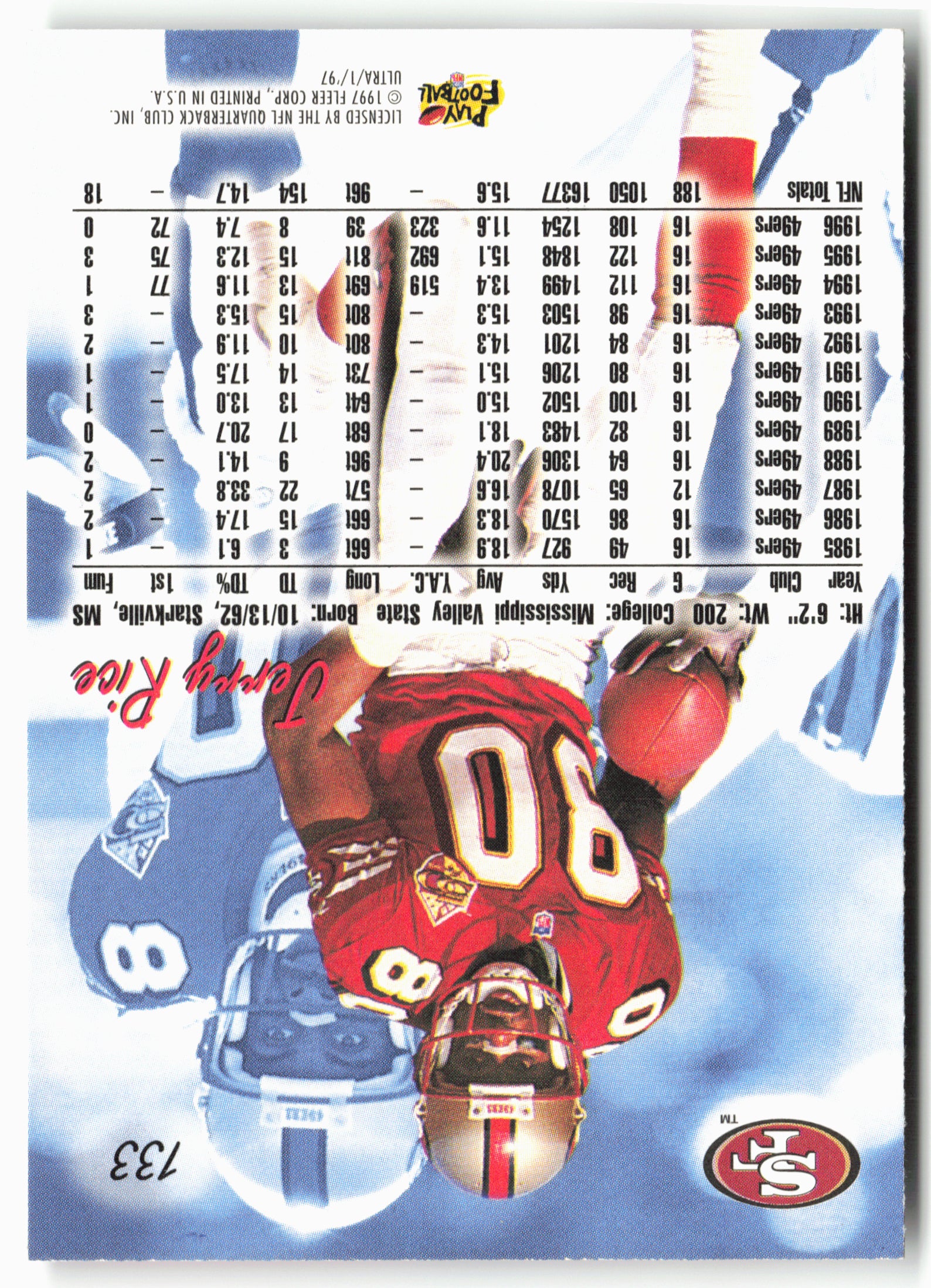 1997 Ultra #133 Jerry Rice