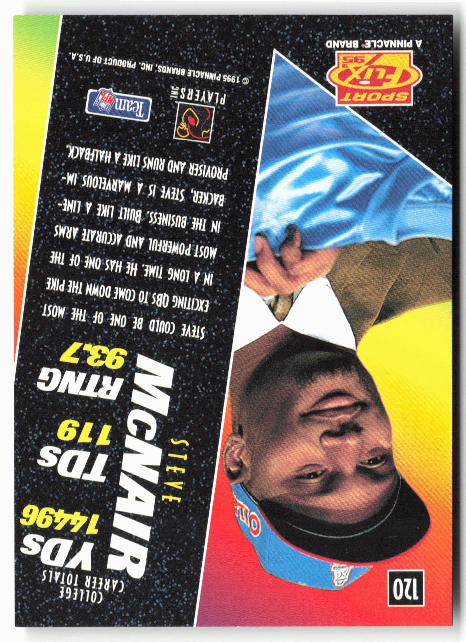 1995 Sportflix #120 Steve McNair
