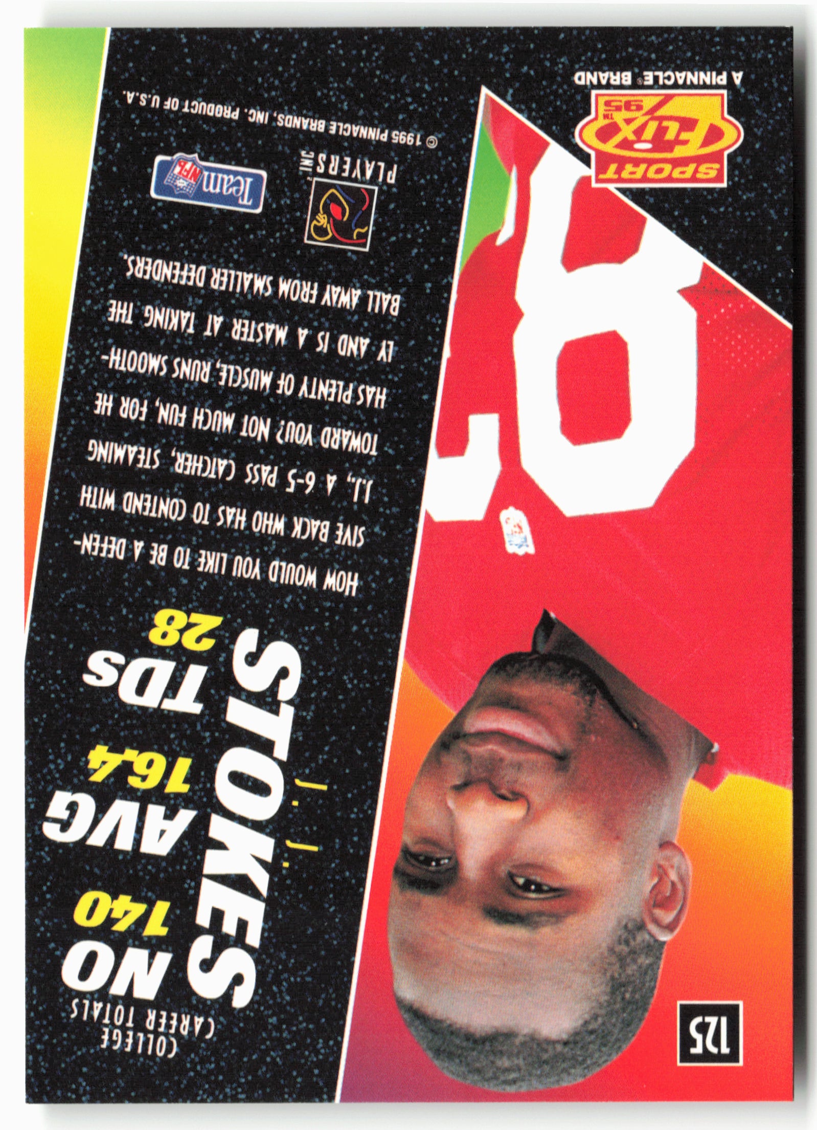 1995 Sportflix #125 J.J. Stokes