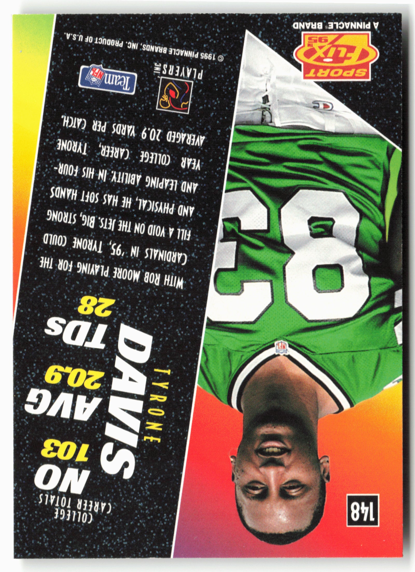 1995 Sportflix #148 Tyrone Davis