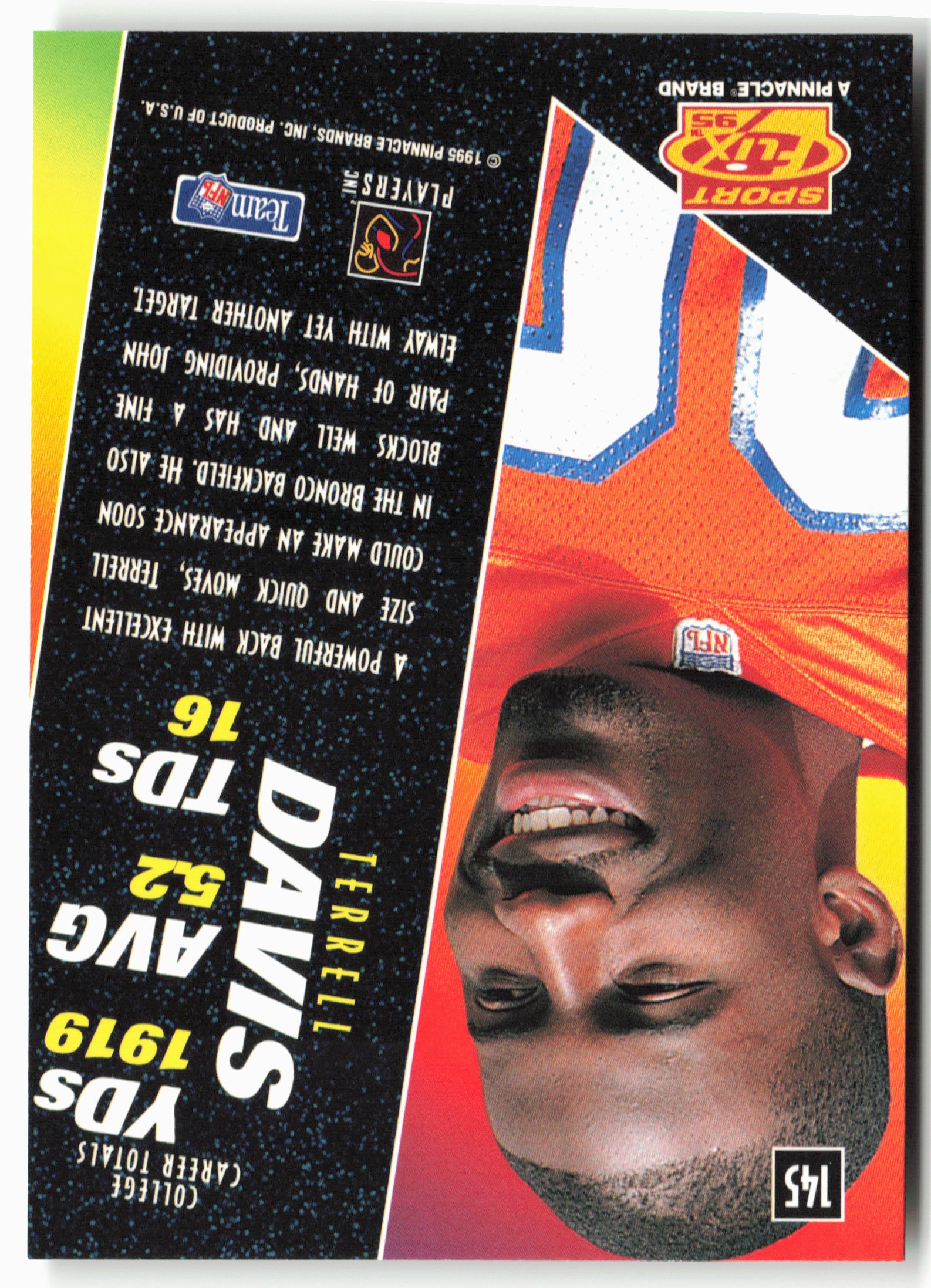 1995 Sportflix #145 Terrell Davis