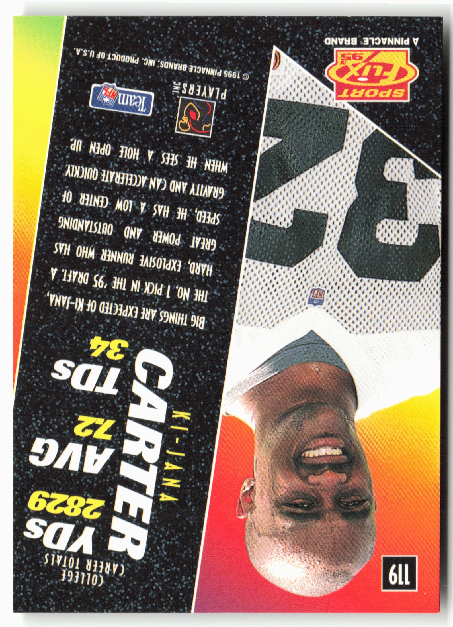 1995 Sportflix #119 Ki-Jana Carter