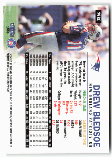 
1999 Fleer Tradition #29BC Drew Bledsoe Blitz Collection