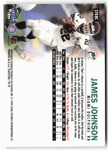 
1999 Fleer Tradition #278 James Johnson