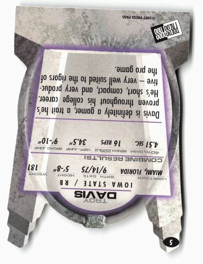 1997 Press Pass #5 Troy Davis Combine