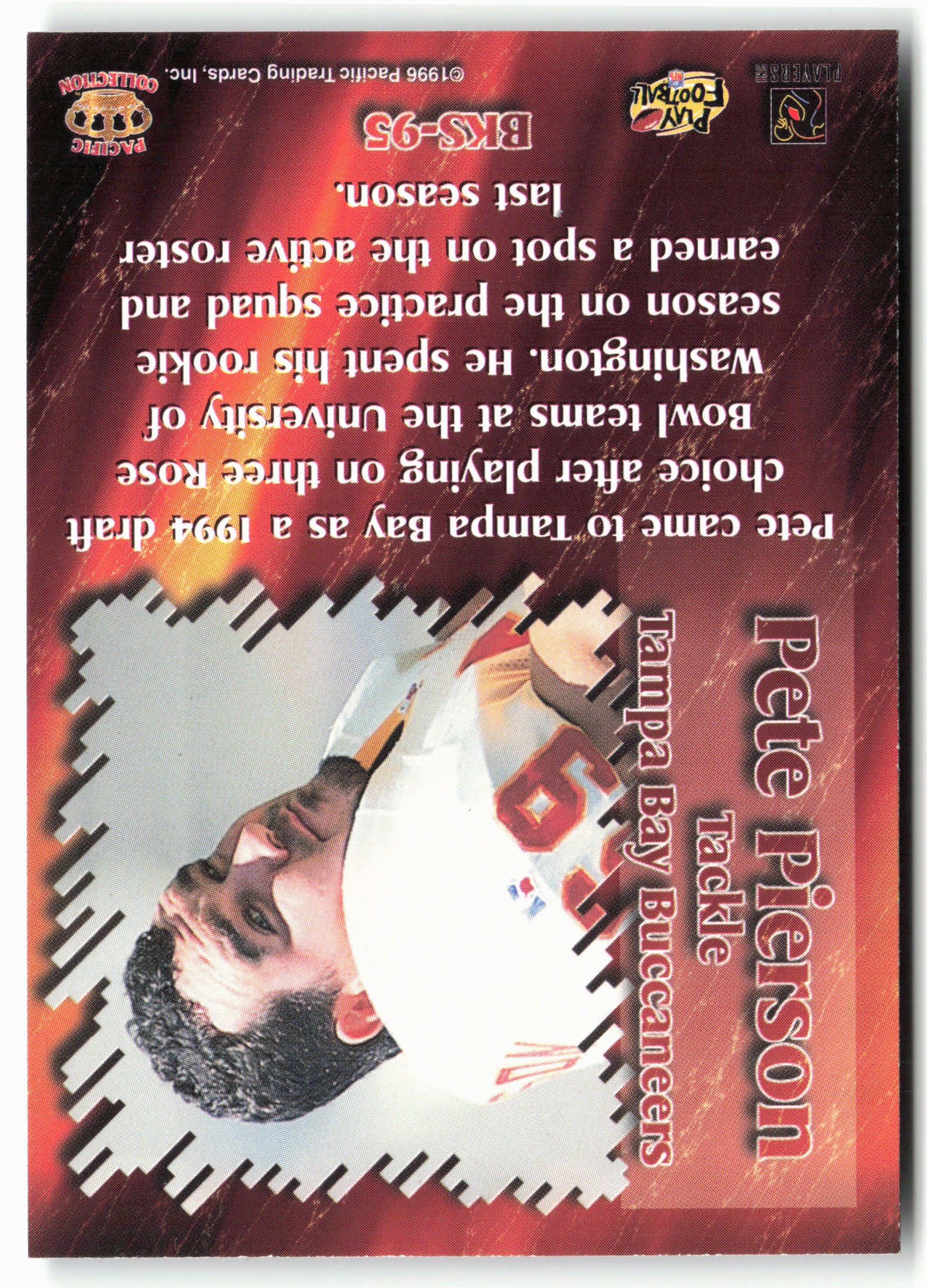1996 Pacific Dynagon #BKS-95 Pete Pierson Best Kept Secrets