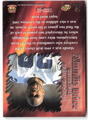 
1996 Pacific Dynagon #BKS-21 Alundis Brice Best Kept Secrets