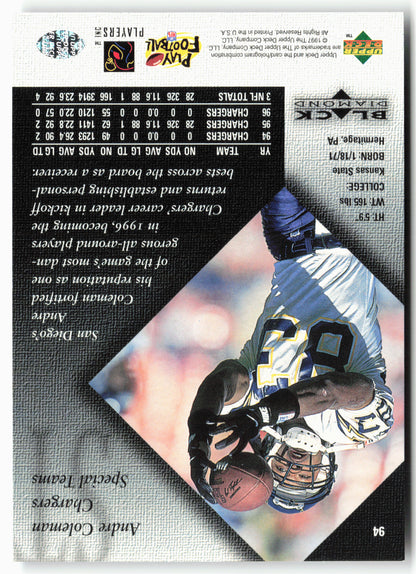 1997 Upper Deck Black Diamond #94 Andre Coleman