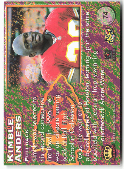1997 Pacific Dynagon Prism #74 Kimble Anders Silver