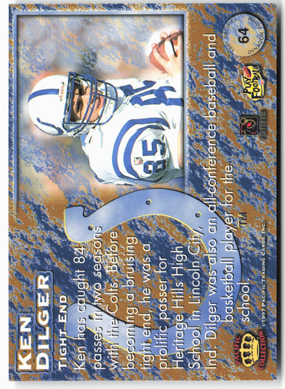 1997 Pacific Dynagon Prism #64 Ken Dilger Silver