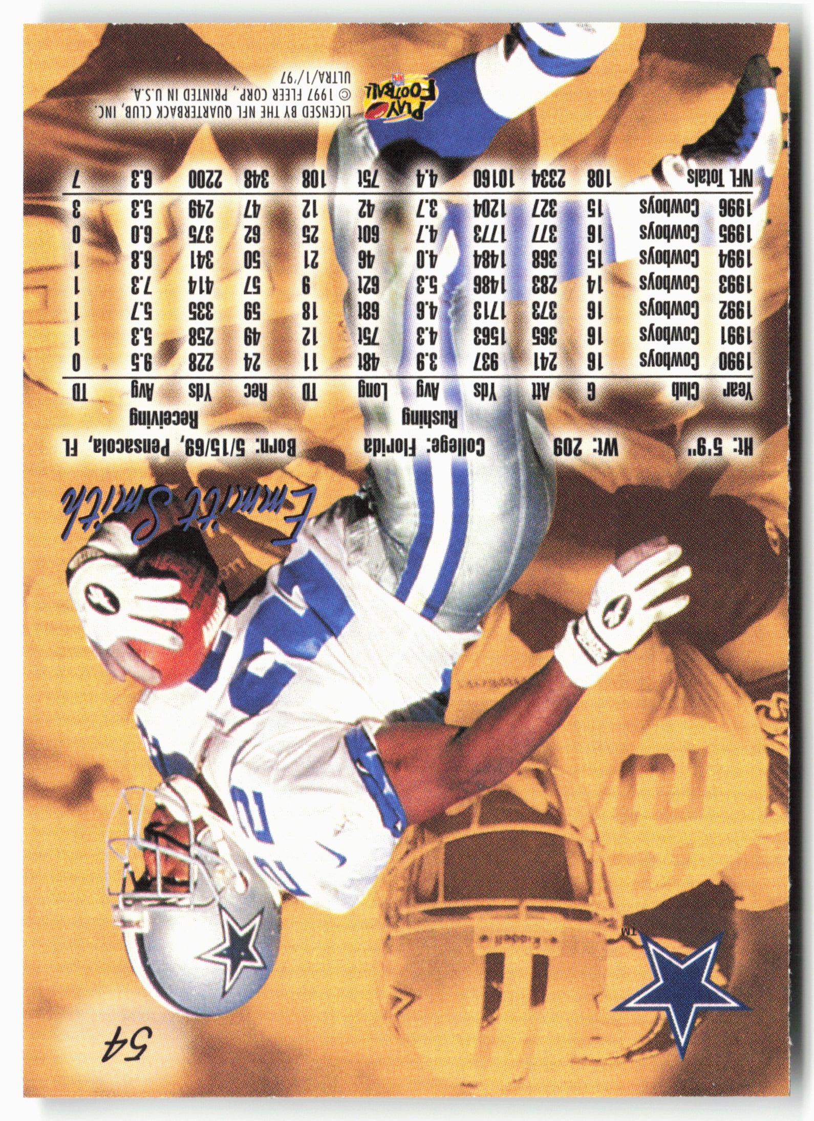 1997 Ultra #54 Emmitt Smith
