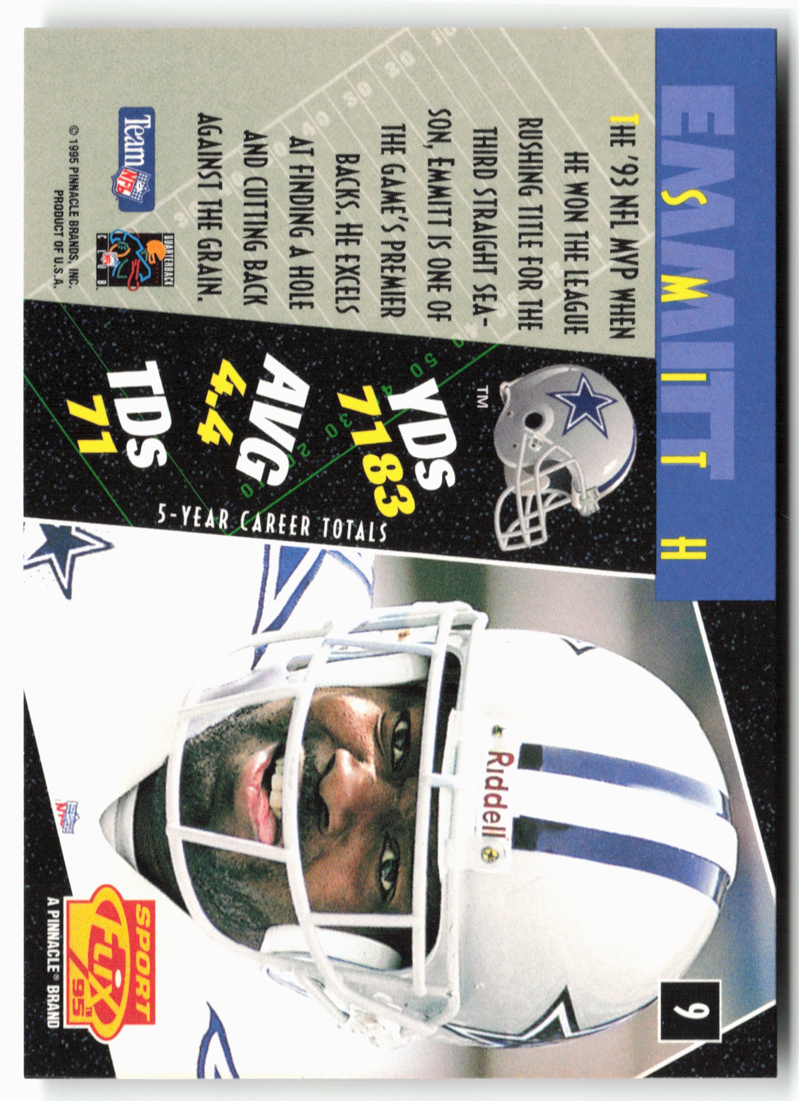 1995 Sportflix #9 Emmitt Smith