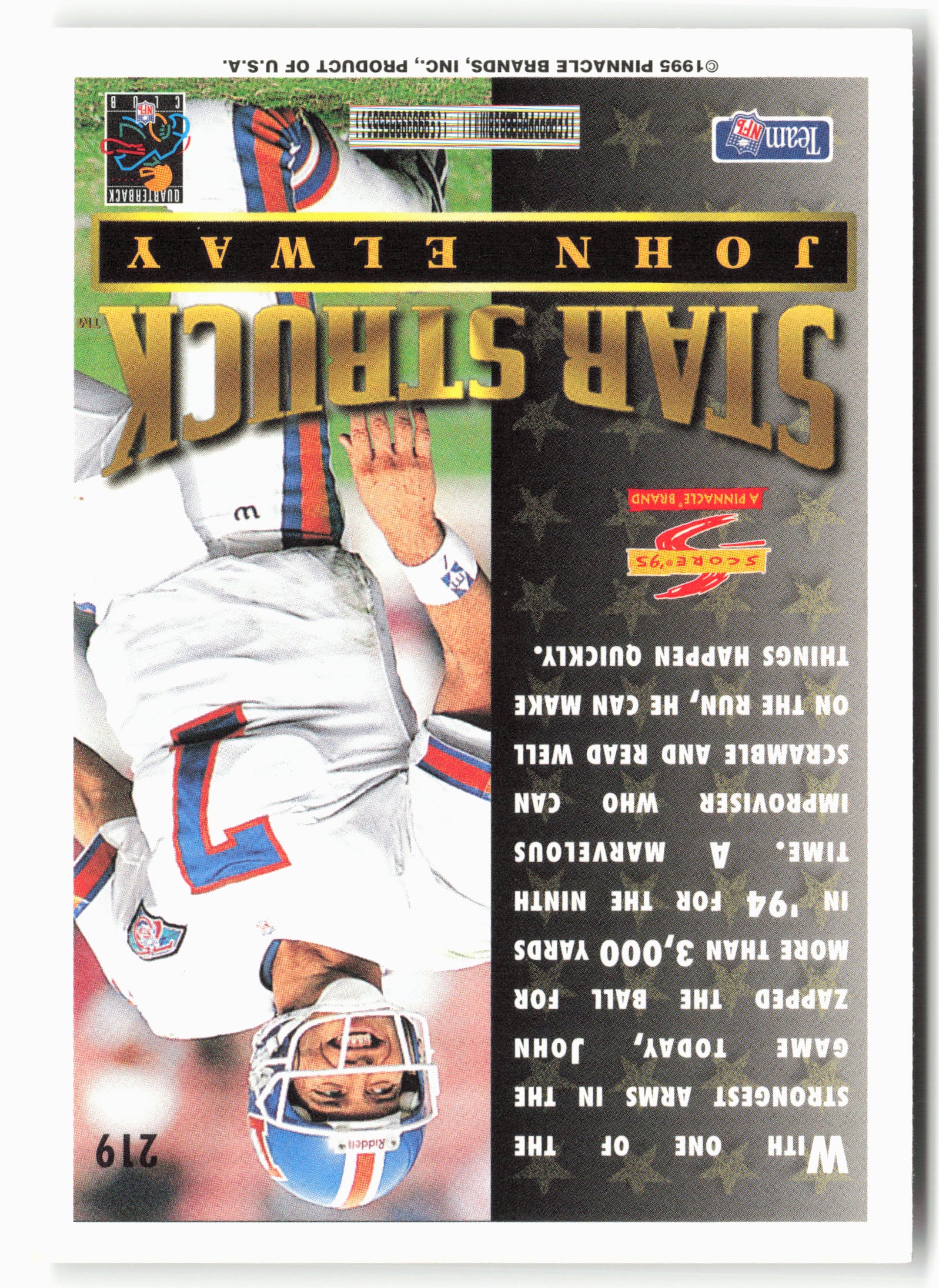 1995 Score #219 John Elway